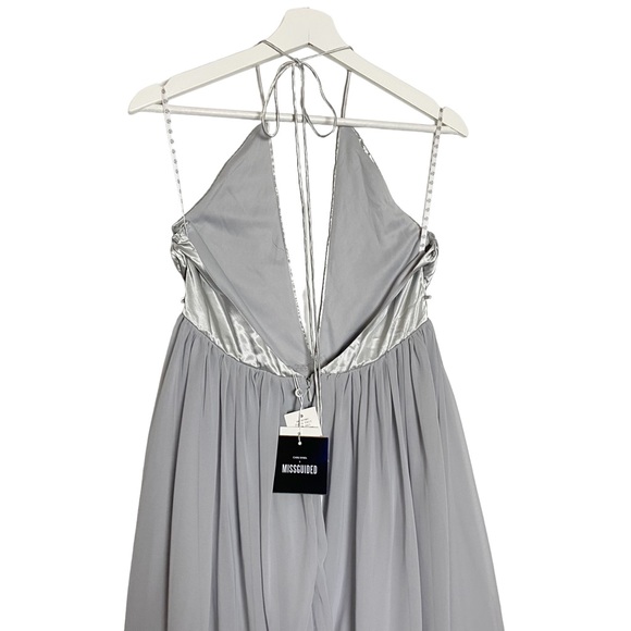 NWT Carli Bybel X Missguided silk pleated top maxi dress size 8 - Picture 7 of 14